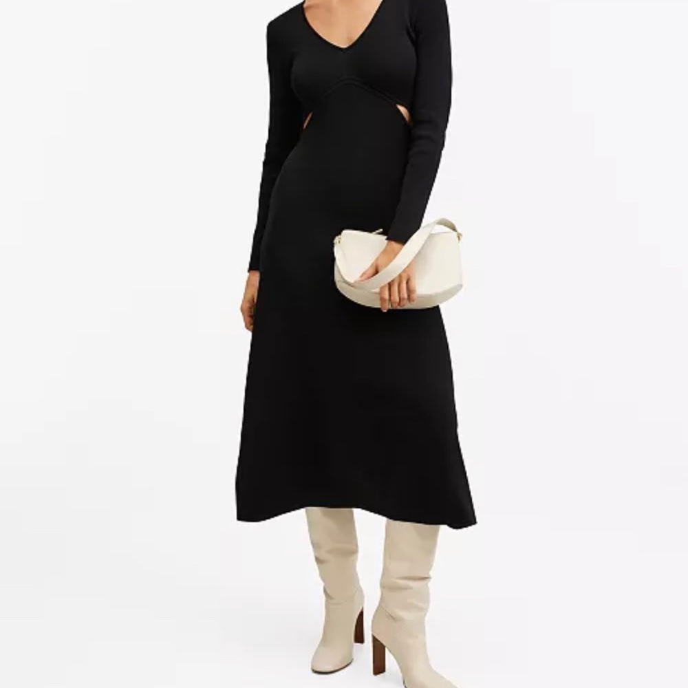 MANGO - Women's Side Slit Dress